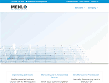 Tablet Screenshot of menlo-technologies.com